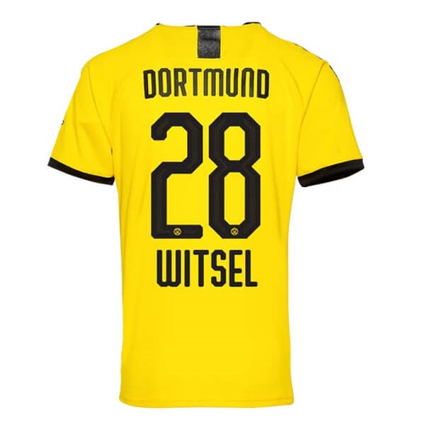 Tailandia Camiseta Borussia Dortmund NO.28 Witsel 1ª Kit 2019 2020 Amarillo